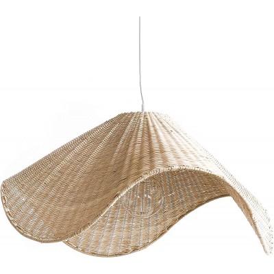 148,95 € Free Shipping | Hanging lamp 60×60 cm. Dining room, bedroom and lobby. Design and cool Style. Metal casting and Rattan. Beige Color