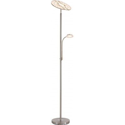 159,95 € Free Shipping | Floor lamp 21W 3000K Warm light. Extended Shape 180×28 cm. Dimmable LED Living room, dining room and bedroom. Modern Style. Metal casting and Glass. Nickel Color