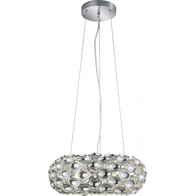 242,95 € Free Shipping | Hanging lamp Reality 40W 3000K Warm light. Round Shape 150×47 cm. Living room, bedroom and lobby. Metal casting. Plated chrome Color