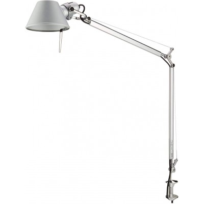 Lámpara de escritorio 75W Forma Cónica 87×25 cm. Articulada Salón, comedor y dormitorio. Aluminio. Color aluminio