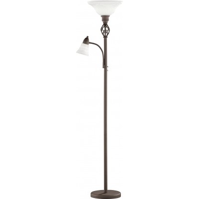 Lámpara de pie Trio 100W Forma Cónica 180×33 cm. Luz auxiliar para leer Dormitorio. Estilo rústico. Metal. Color óxido