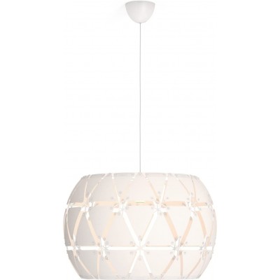 141,95 € 免费送货 | 吊灯 Philips 60W 球形 形状 60×60 cm. 客厅 和 卧室. 现代的 风格. 丙烯酸纤维 和 铝. 白色的 颜色