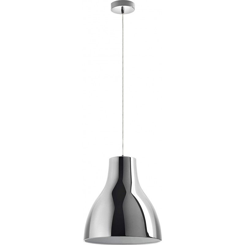 68,95 € Free Shipping | Hanging lamp 60W Conical Shape 32×30 cm. Living room, kitchen and dining room. Modern Style. Steel. Silver Color