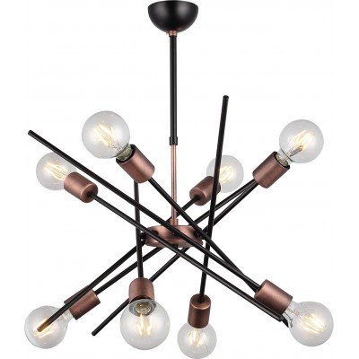 154,95 € Free Shipping | Chandelier 40W 66×18 cm. Living room, bedroom and lobby. Metal casting. Copper Color