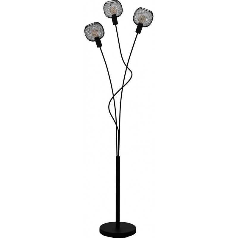 141,95 € Spedizione Gratuita | Lampada da pavimento Eglo 40W 150×34 cm. Faretto triplo con design a forma di albero Acciaio. Colore nero