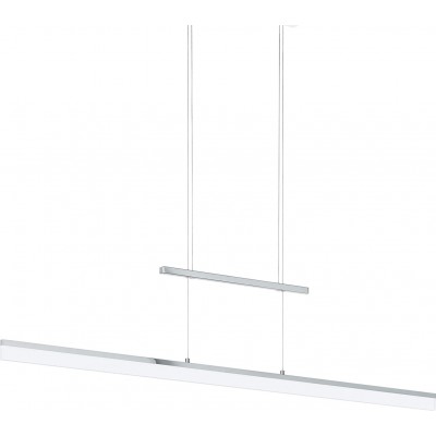 吊灯 Eglo 25W 3000K 暖光. 拉长的 形状 118×110 cm. 双调光 LED 射灯 饭厅. 现代的 风格. 钢, 铝 和 有机玻璃. 铝 颜色
