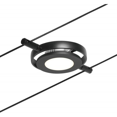 234,95 € Free Shipping | Indoor spotlight 22W Round Shape 1000 cm. 10 meters. Parallel lighting cable system Living room, dining room and bedroom. Metal casting. Black Color