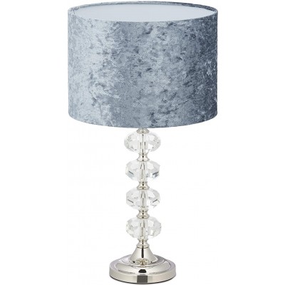 Lampada da tavolo Forma Cilindrica 48×26 cm. Soggiorno, camera da letto e atrio. Stile design e freddo. Cristallo. Colore grigio