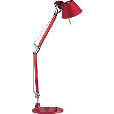 Настольная лампа 46W 53×21 cm. Артикулируемый Гостинная, столовая и спальная комната. Алюминий. Красный Цвет