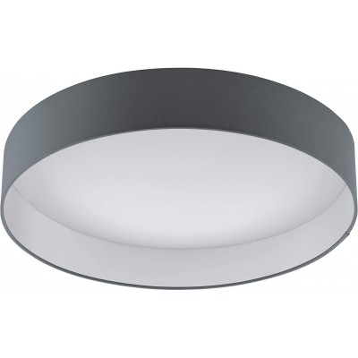 145,95 € Free Shipping | Indoor ceiling light Eglo Round Shape Ø 50 cm. Dining room, bedroom and lobby. Modern Style. PMMA. Black Color