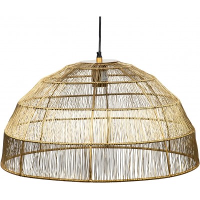 Hanging lamp Spherical Shape 51×51 cm. Basket design Living room, kitchen and dining room. Modern Style. Metal casting and Brass. Golden Color