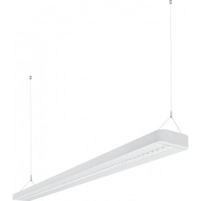 Lâmpada pendurada 34W Forma Retangular 120×12 cm. LED Sala de estar, sala de jantar e quarto. Cor branco