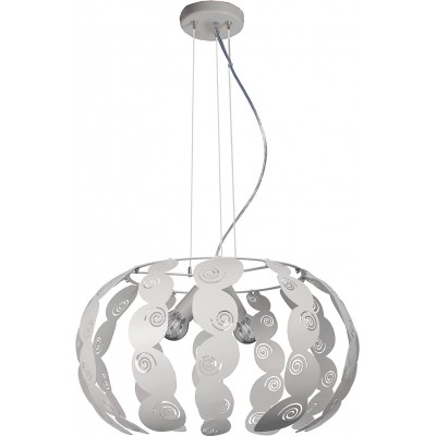 186,95 € Free Shipping | Hanging lamp 53×53 cm. Dimmable LED Metal casting. White Color