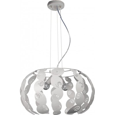 Lámpara colgante Forma Esférica 53×53 cm. LED regulable Salón, comedor y vestíbulo. Estilo moderno. Metal. Color blanco