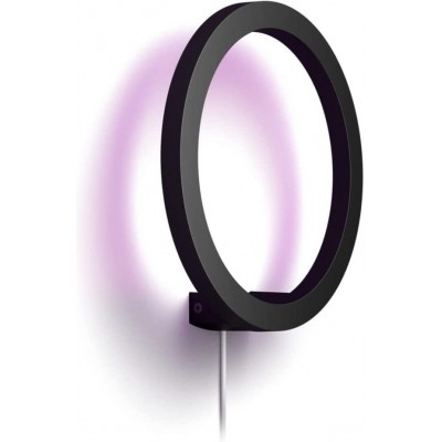 屋内ウォールライト Philips 20W 円形 形状 26×26 cm. マルチカラー RGB LED。アレクサとグーグルホーム リビングルーム, ダイニングルーム そして ベッドルーム. モダン スタイル. アルミニウム. ブラック カラー