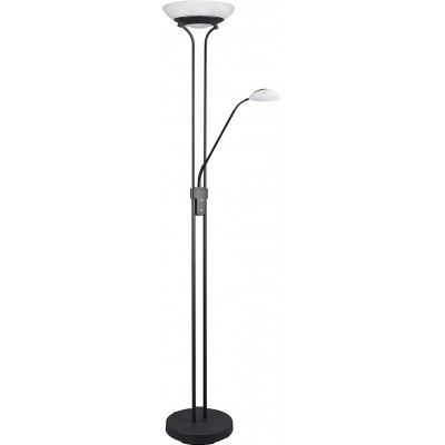 201,95 € Free Shipping | Floor lamp Reality 27W 180×57 cm. Dimmable LED Auxiliary light for reading Living room, dining room and bedroom. Crystal and Metal casting. Black Color