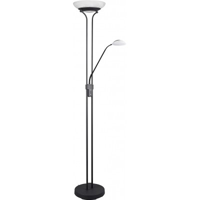 191,95 € Spedizione Gratuita | Lampada da pavimento Reality 27W 180×57 cm. LED dimmerabili Luce ausiliaria per la lettura Cristallo e metallo. Colore nero