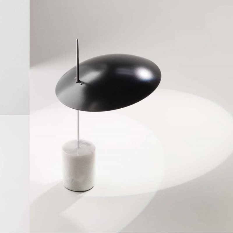 277,95 € Free Shipping | Desk lamp 4W Round Shape 40×25 cm. Living room, dining room and bedroom. Design Style. Steel, Aluminum and Marble. Black Color