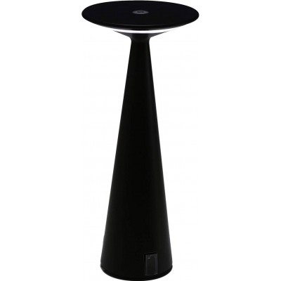 Lâmpada de mesa 2W 29×13 cm. Conexão USB Sala de estar, quarto e salão. Alumínio, PMMA e Metais. Cor preto