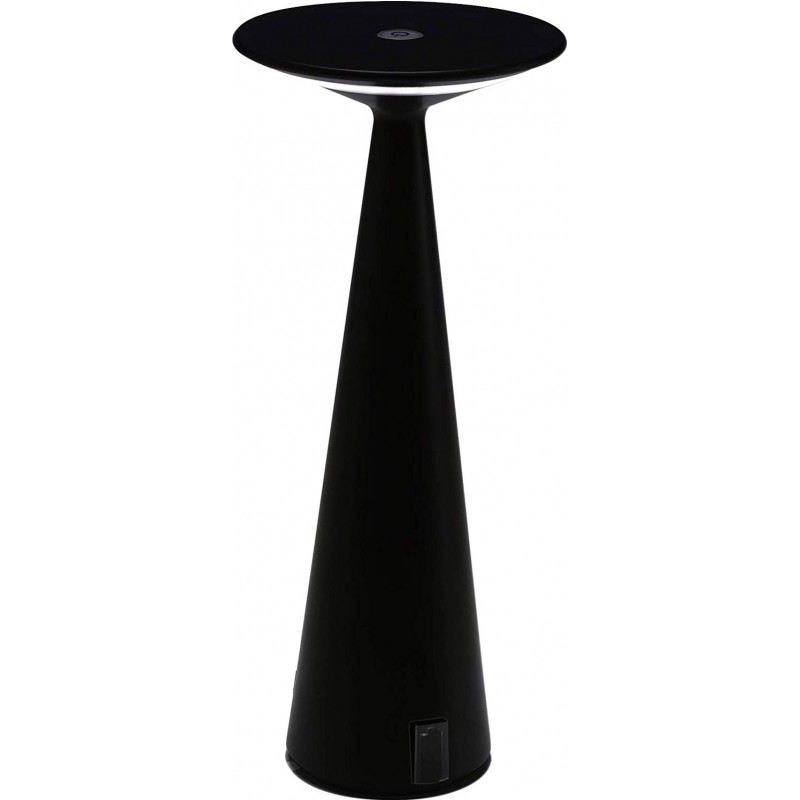 214,95 € Envio grátis | Lâmpada de mesa 2W 29×13 cm. Conexão USB Sala de estar, quarto e salão. Alumínio, PMMA e Metais. Cor preto