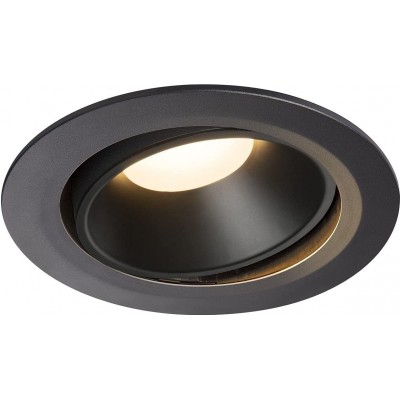 153,95 € Free Shipping | Recessed lighting 37W Round Shape 19×19 cm. Dimmable LED Living room, bedroom and lobby. Modern Style. Polycarbonate. Black Color