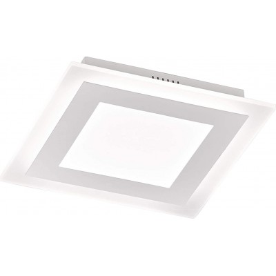 Внутренний потолочный светильник 23W Квадратный Форма 32×32 cm. Дистанционное управление Гостинная, столовая и лобби. Акрил и Металл. Белый Цвет