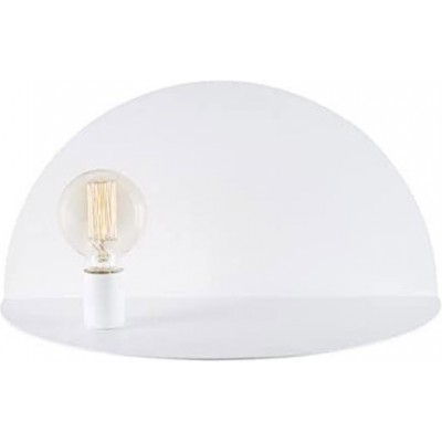 Lampada da parete per interni 100W Forma Rotonda 51×28 cm. Sala da pranzo, camera da letto e atrio. Metallo. Colore bianca