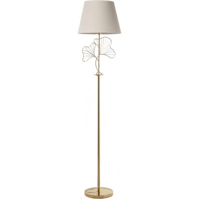 Lámpara de pie Forma Cilíndrica 60×60 cm. Salón, comedor y vestíbulo. Metal. Color blanco