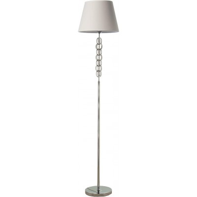 Lámpara de pie Forma Cónica 60×60 cm. Salón, dormitorio y vestíbulo. Metal. Color plata