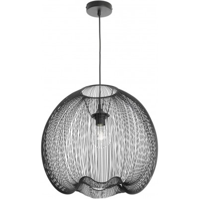 Hanging lamp 40W Spherical Shape 45×45 cm. Living room, bedroom and lobby. Modern Style. Metal casting. Black Color