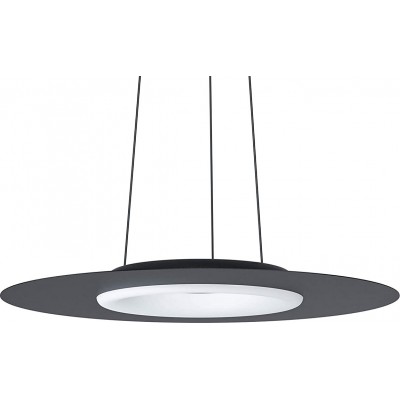 Lampe à suspension Eglo 16W Façonner Ronde 110×58 cm. Salle, salle à manger et chambre. Style moderne. PMMA. Couleur noir
