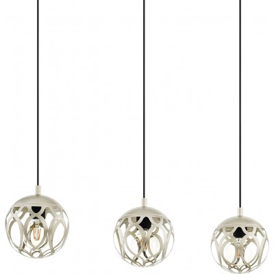 吊灯 Eglo 60W 球形 形状 110×88 cm. 三重焦点 客厅, 饭厅 和 卧室. 乡村 风格. 钢. 白色的 颜色