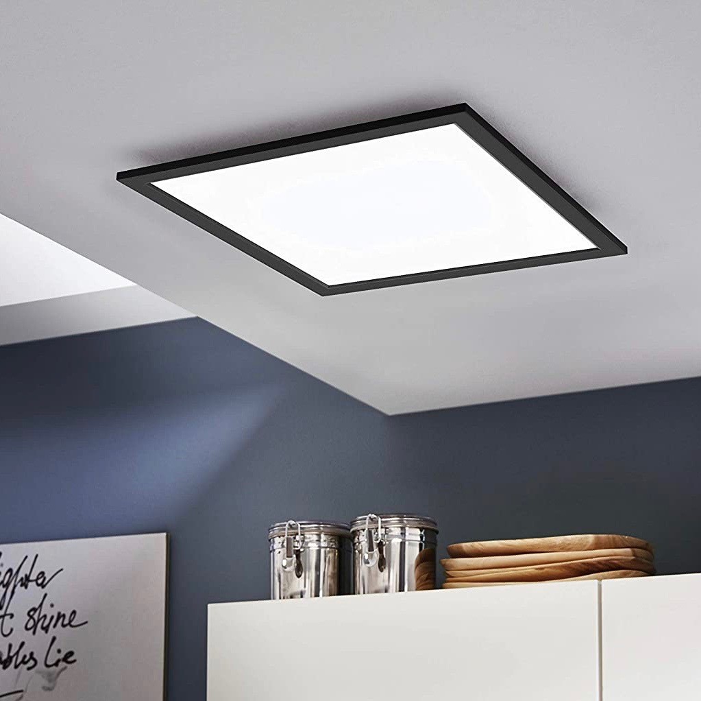 158,95 € Free Shipping | Indoor ceiling light Eglo 45×45 cm. Remote control Aluminum and pmma. White Color