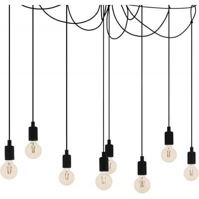 178,95 € Free Shipping | Chandelier Eglo 40W 116×110 cm. Living room, dining room and bedroom. Industrial Style. Steel. Black Color
