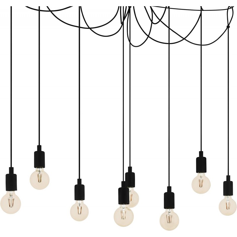 169,95 € Spedizione Gratuita | Lampadario Eglo 40W 116×110 cm. Acciaio. Colore nero