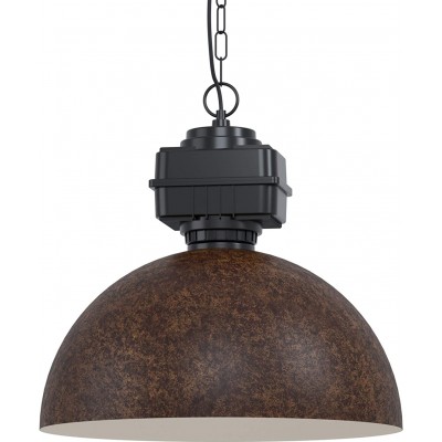 Lámpara colgante Eglo 40W Forma Esférica Ø 53 cm. Comedor. Estilo moderno e industrial. Acero. Color marrón