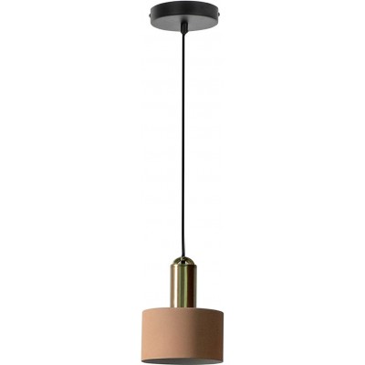 186,95 € Free Shipping | Hanging lamp 40W Cylindrical Shape 150×13 cm. Living room, dining room and lobby. Modern Style. Metal casting. Brown Color