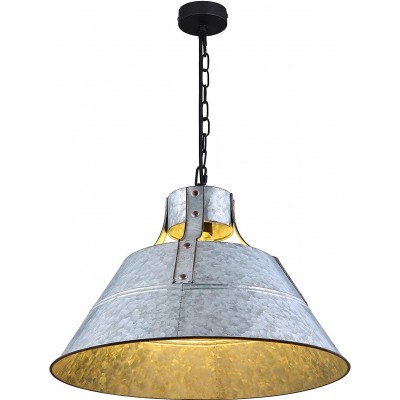 144,95 € Free Shipping | Hanging lamp 60W Conical Shape 150 cm. Living room, bedroom and lobby. Metal casting. Gray Color