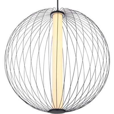 186,95 € Free Shipping | Hanging lamp 30W Spherical Shape 120 cm. Living room, bedroom and lobby. Metal casting. Black Color