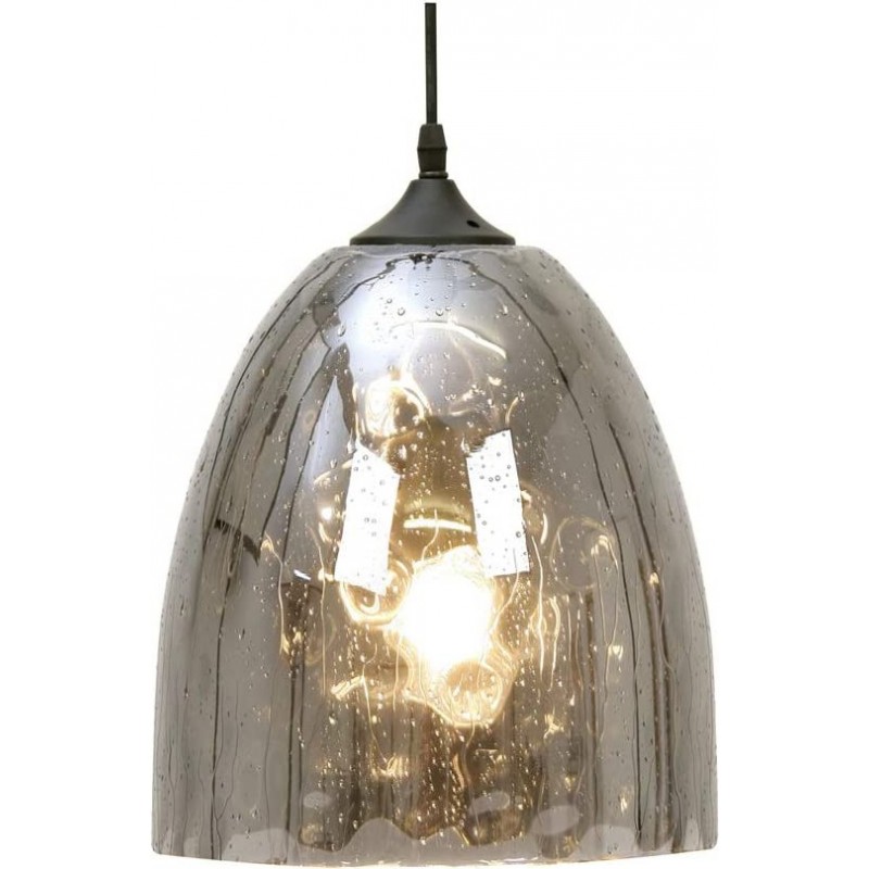 142,95 € Free Shipping | Hanging lamp 60W Conical Shape 38×31 cm. Living room, dining room and lobby. Glass. Gray Color