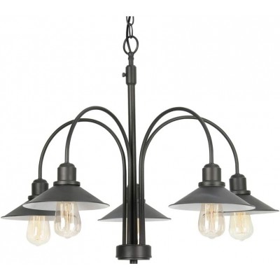 252,95 € Free Shipping | Chandelier 63×55 cm. 5 light points Living room, dining room and bedroom. Black Color