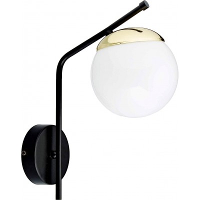 Настенный светильник для дома 40W Сферический Форма 30×26 cm. Гостинная, столовая и спальная комната. Кристалл и Металл. Белый Цвет