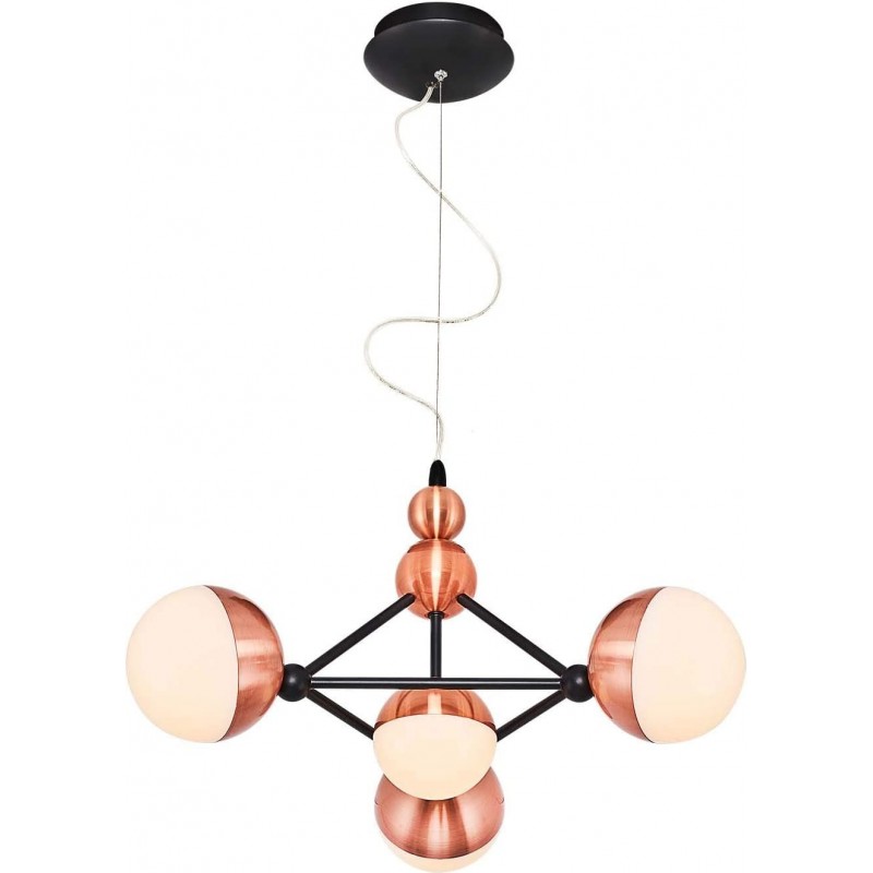 181,95 € Free Shipping | Chandelier 26W 120×52 cm. Acrylic and metal casting. Copper Color