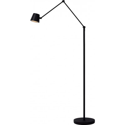 Lampada da pavimento 8W 3000K Luce calda. 140×23 cm. Articolabile Soggiorno, sala da pranzo e camera da letto. Stile moderno. Metallo. Colore nero