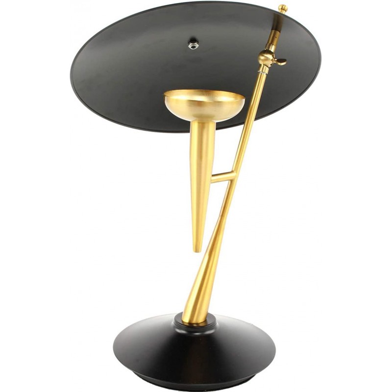 152,95 € Free Shipping | Table lamp Round Shape 50×36 cm. Dining room, bedroom and lobby. Retro Style. Metal casting. Golden Color