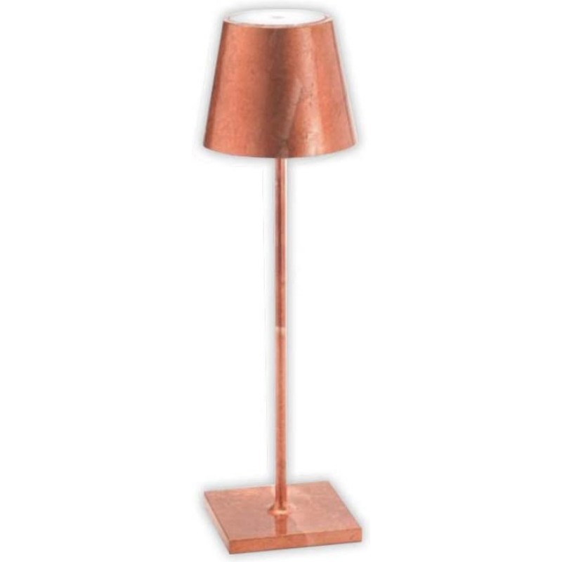 262,95 € Free Shipping | Outdoor lamp 2W 3000K Warm light. Conical Shape 45×16 cm. Dimmable LED contact charging station Terrace, garden and public space. Aluminum and Metal casting. Copper Color