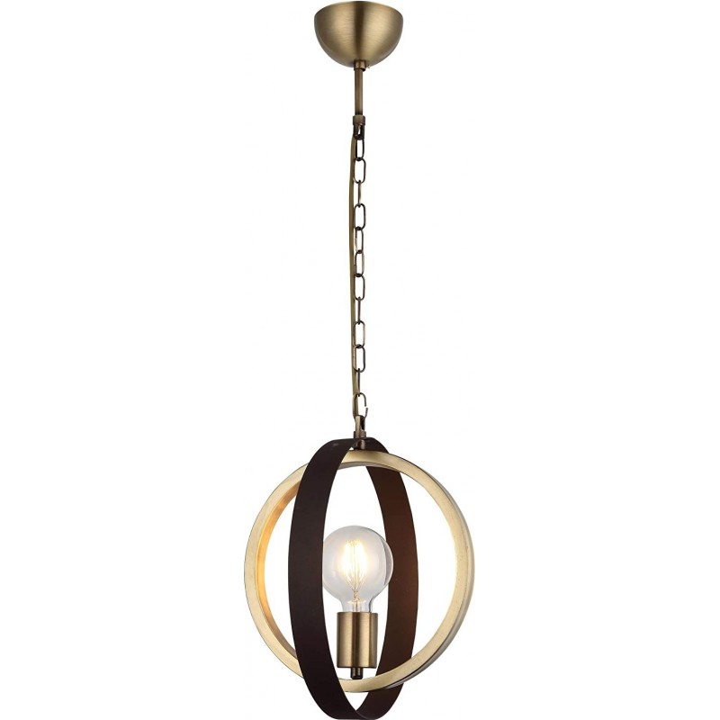 219,95 € Free Shipping | Hanging lamp 40W 62×28 cm. Metal casting. Golden Color