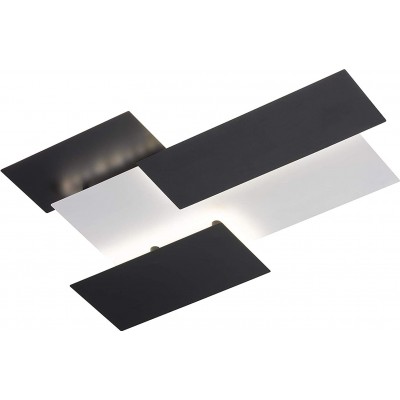 Lámpara de techo 26W Forma Rectangular 51×32 cm. Salón, comedor y vestíbulo. Estilo moderno. Metal. Color negro