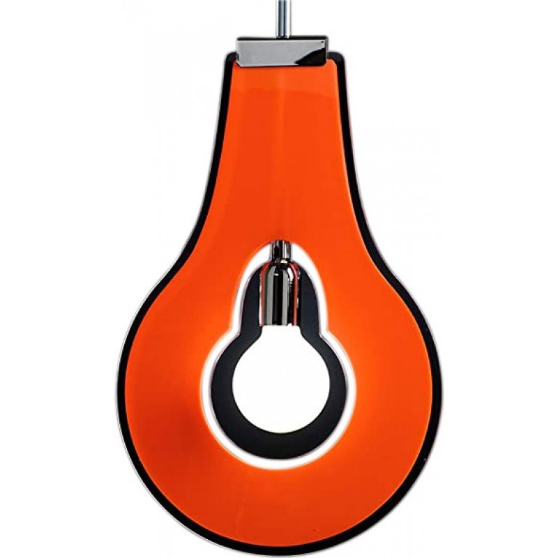 259,95 € Free Shipping | Hanging lamp 42W Round Shape 32×19 cm. Living room, dining room and bedroom. Modern Style. Metal casting. Orange Color