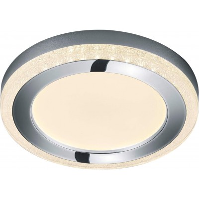 156,95 € Free Shipping | Ceiling lamp Reality 16W Round Shape 40×40 cm. Multicolor RGBW LED. glass effect Living room, bedroom and lobby. Crystal and PMMA. Plated chrome Color